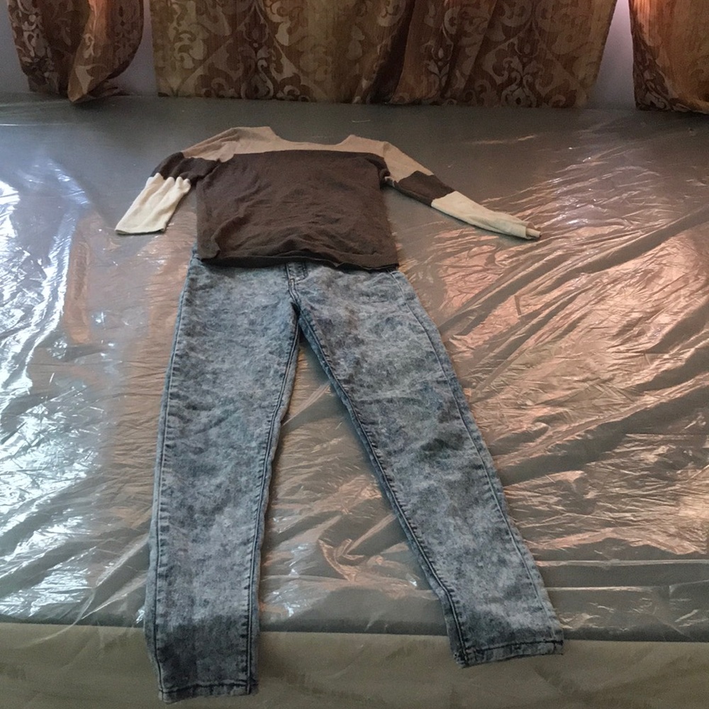 Brown and cream top the perfect jeans to go with i